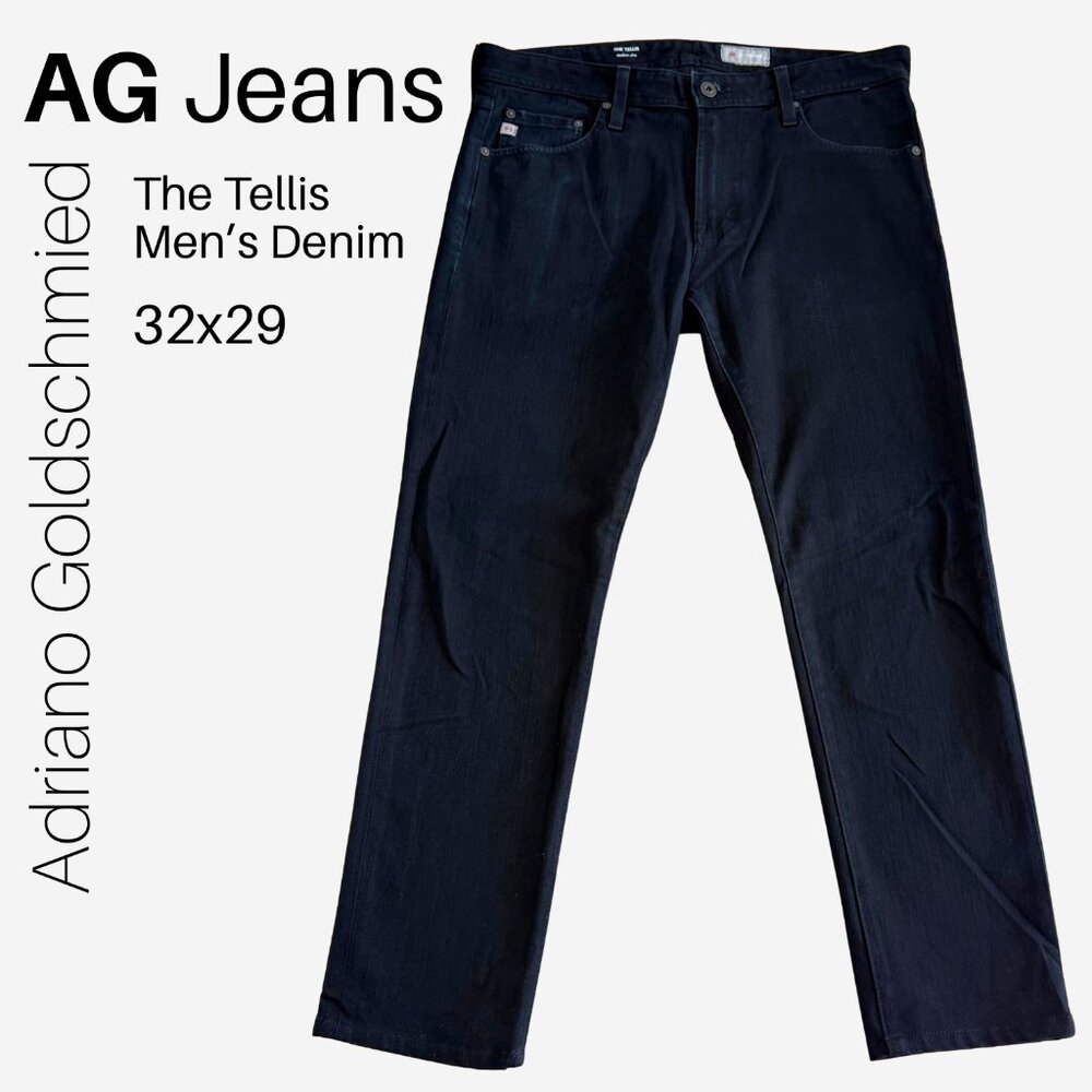 AG Tellis Modern Slim Men's Jeans in Hypersoft Black | Great Condition | 32x29